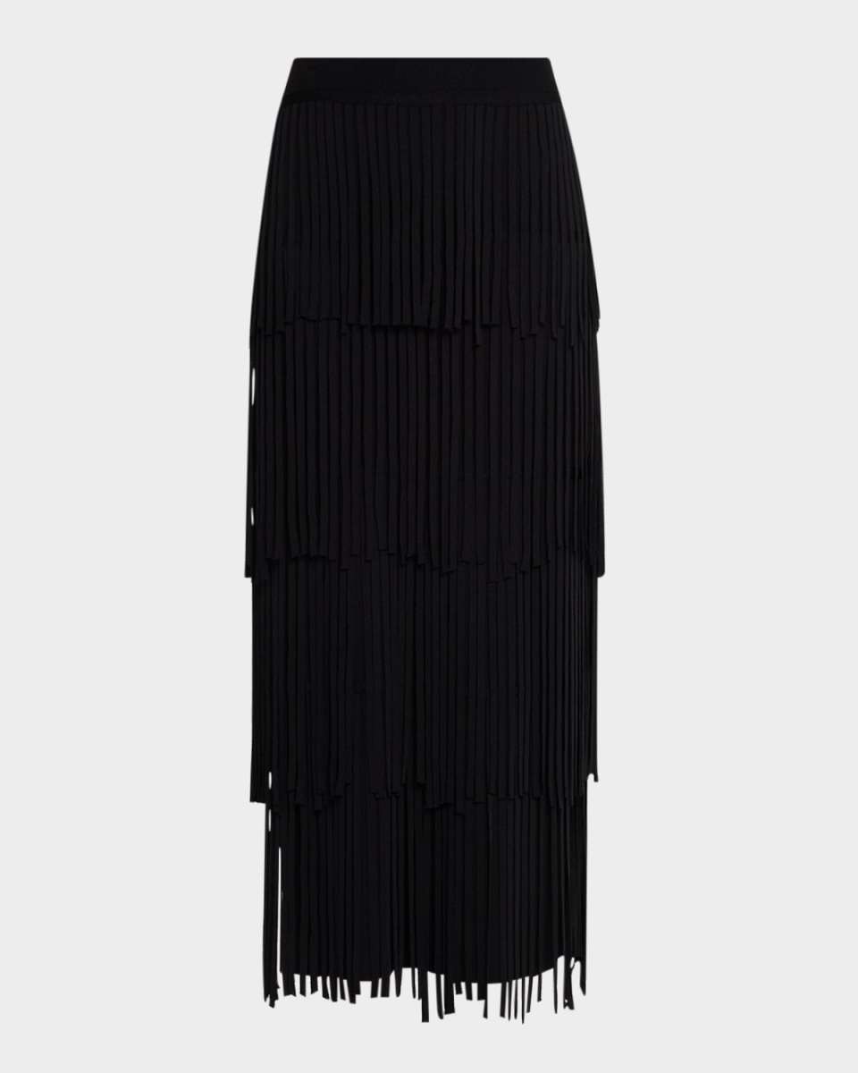 Za Za Knit Fringe Maxi Skirt